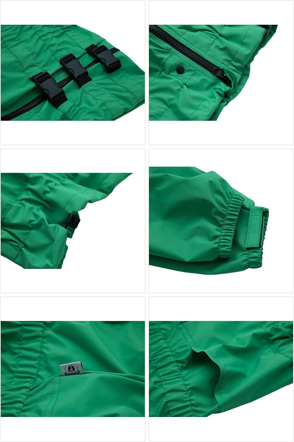 Lovelonglong Waterproof Dog Raincoat – 4-Leg Full Body Dog Rain Suit with Reflective Strips & Leash Opening, Outdoor Dog Jacket for Rainy Weather