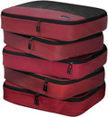 Large 5pc Packing Cubes for Travel - Lightweight Luggage Organizer Bags for Suitcases (Non-Compression)