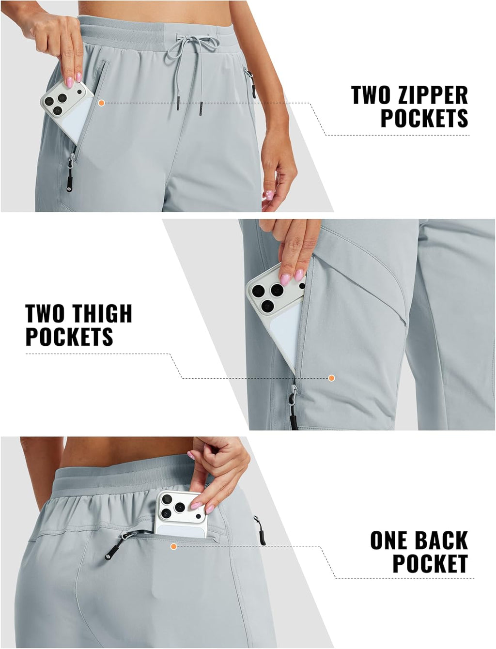 AIRIKE Women's Hiking Cargo Pants Lightweight Quick Dry Joggers Sweatpants Casual Work Travel Outdoor Pant with Pockets