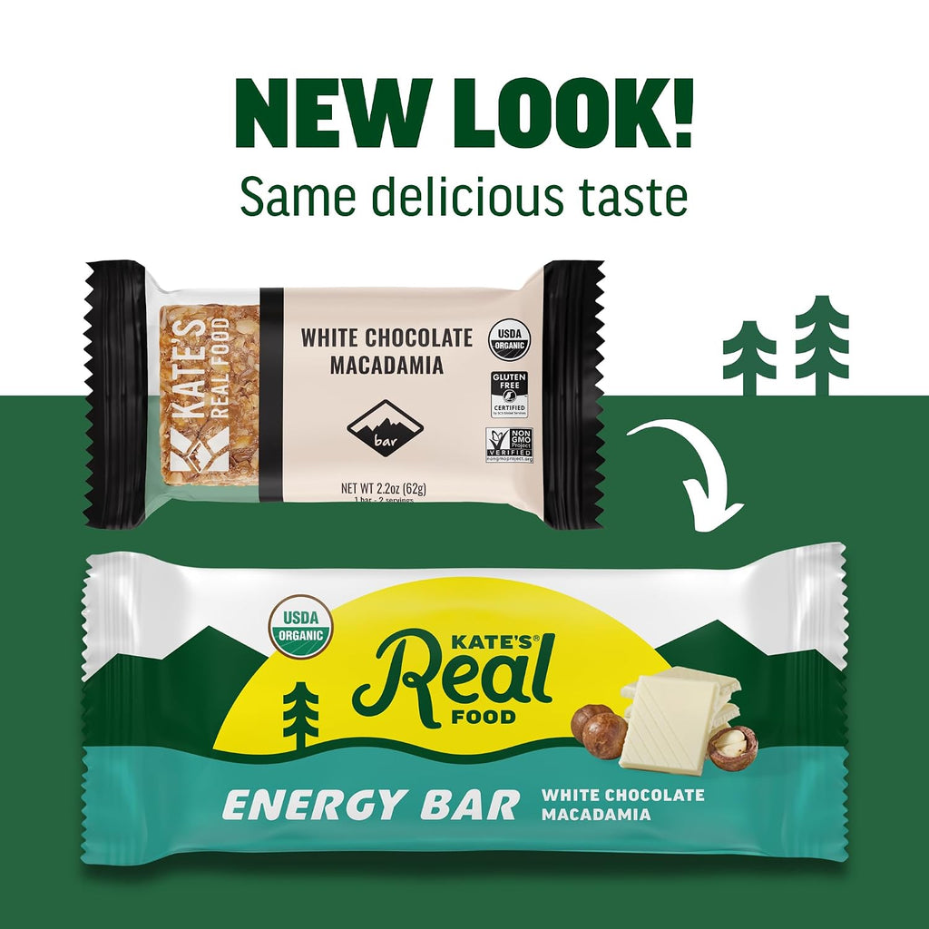 Kate's Real Food Organic Granola Bars White Choc Macadamia (2.2 oz, 12 ct)
