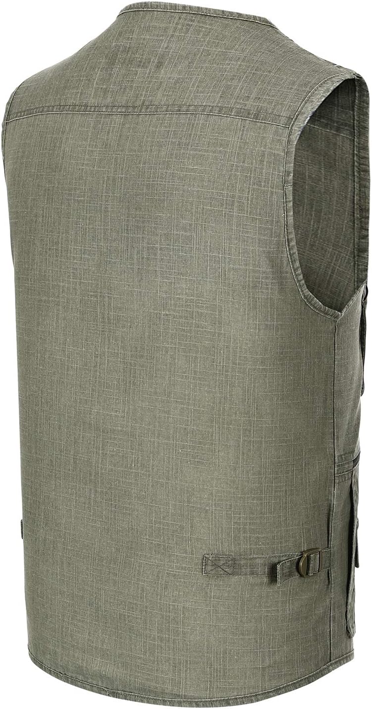 Spanye Mens Outdoor Fishing Vest Safari Travel Photography Vests Jacket Multi Pocket
