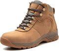 Waterproof Hiking Boots for Men, 6" Comfortable Soft Toe Shoes Mid Non Slip Hiking Shoes Outdoor Travel Shoes Leather Hiking Backpack Boots
