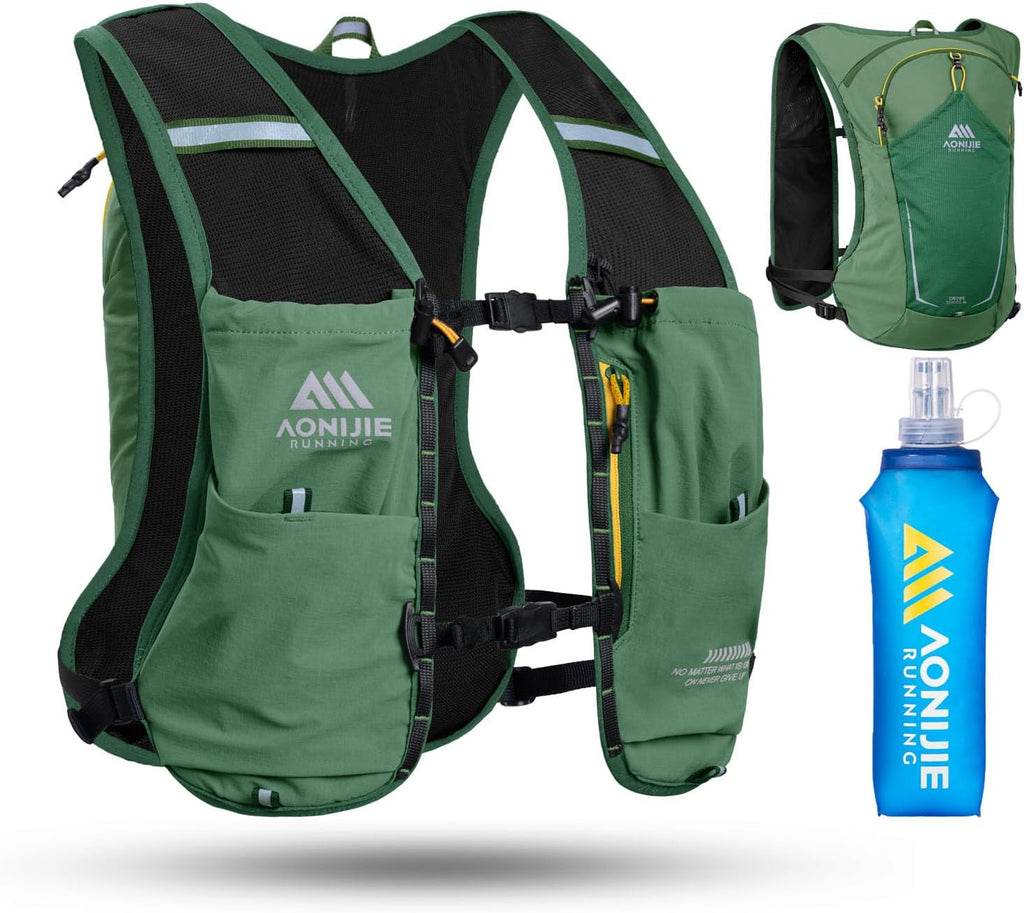 AONIJIE Running Hydration Vest for Men Women 500ml Soft Flask Water Bottle