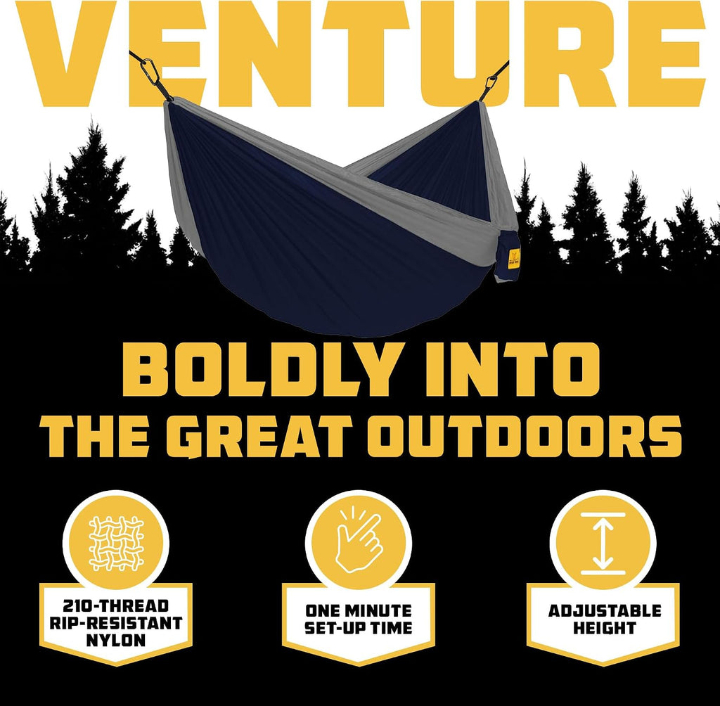 Wise Owl Outfitters Camping Hammock – up to 500lbs Portable Hammock with Tree Straps - Travel, Backpacking, Hiking, Outdoors Camping Gear - Single or Double