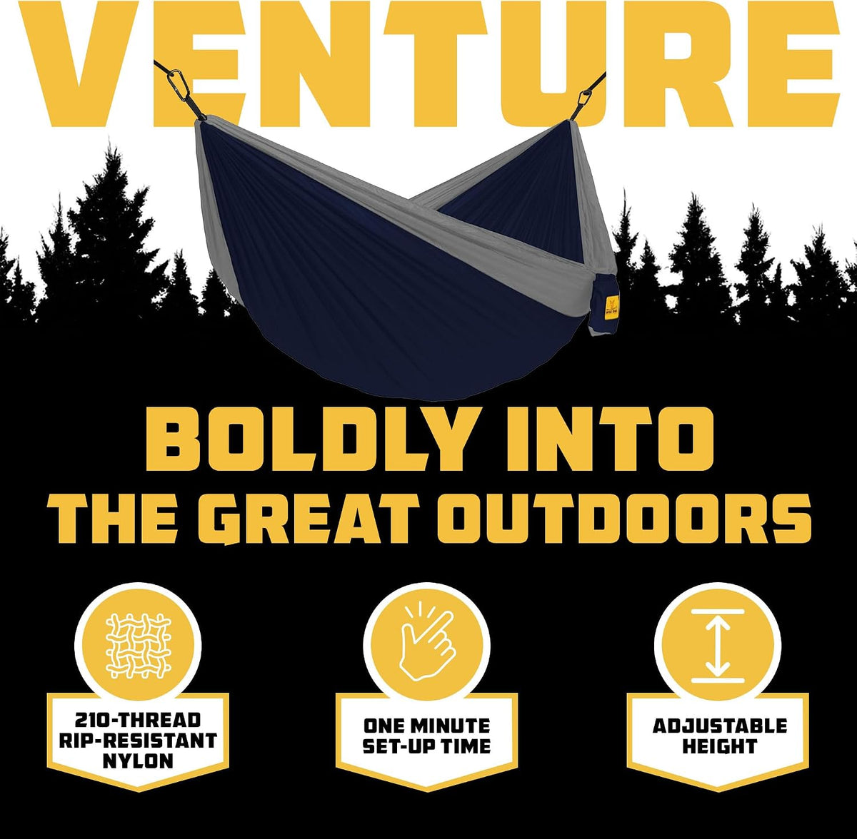Wise Owl Outfitters Camping Hammock – up to 500lbs Portable Hammock with Tree Straps - Travel, Backpacking, Hiking, Outdoors Camping Gear - Single or Double