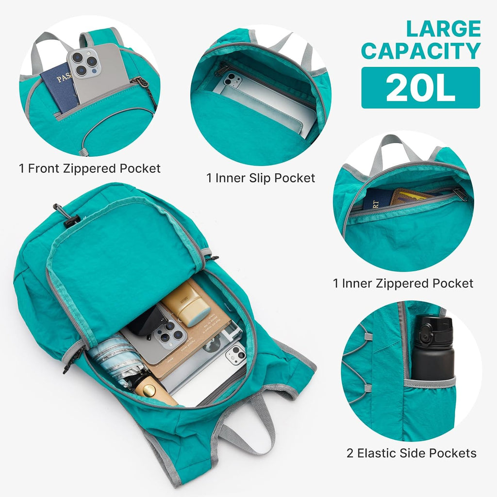 G4Free 20L Lightweight Packable Hiking Backpack for Women Men