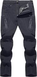 TACVASEN Men's Lightweight Hiking Tactical Pants Waterproof Quick Dry Cargo Work Rain Outdoor Pants 8 Pockets