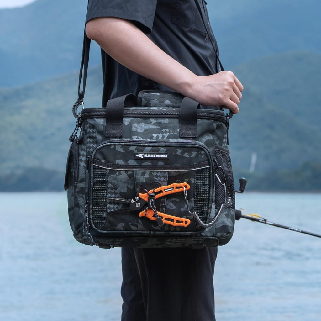 KastKing BaitSpace Tackle Bag with Removable Bait Binder, 4 Tackle Boxes