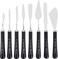 PHOENIX Flexible Palette Knife Set - 8 Stainless Steel Painting Knives with Gift Box, Art Knife with Wood Handle, Paint Spatula for Oil Acrylic Paint