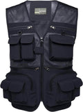 Hbufnha Outdoor Fishing Hunting Vest Multi Pockets Work Cargo Jacket