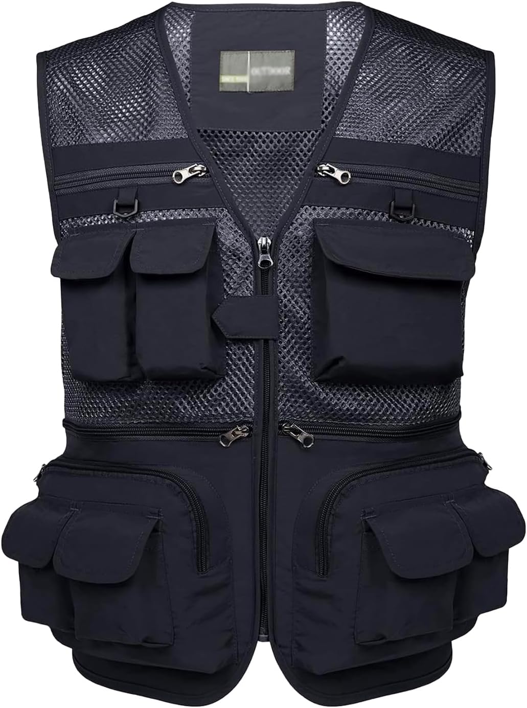 Hbufnha Outdoor Fishing Hunting Vest Multi Pockets Work Cargo Jacket