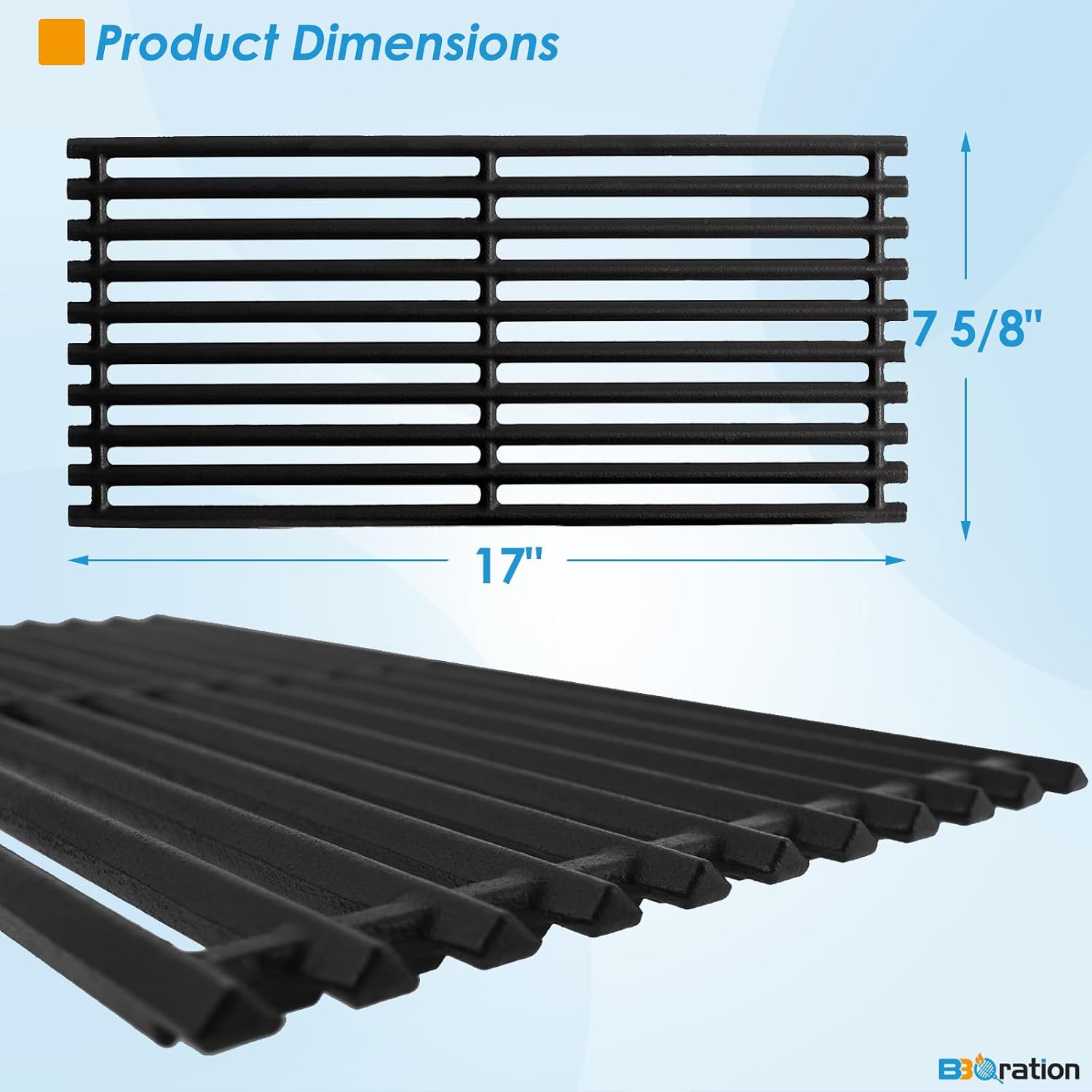 G474-0017-W2 17" Grill Grate for Charbroil TRU Infrared 3-Burner 463242516 466242515 466242516 466242615 466242616 463243016 463355220 463342420 for Charbroil Grill Replacement Parts