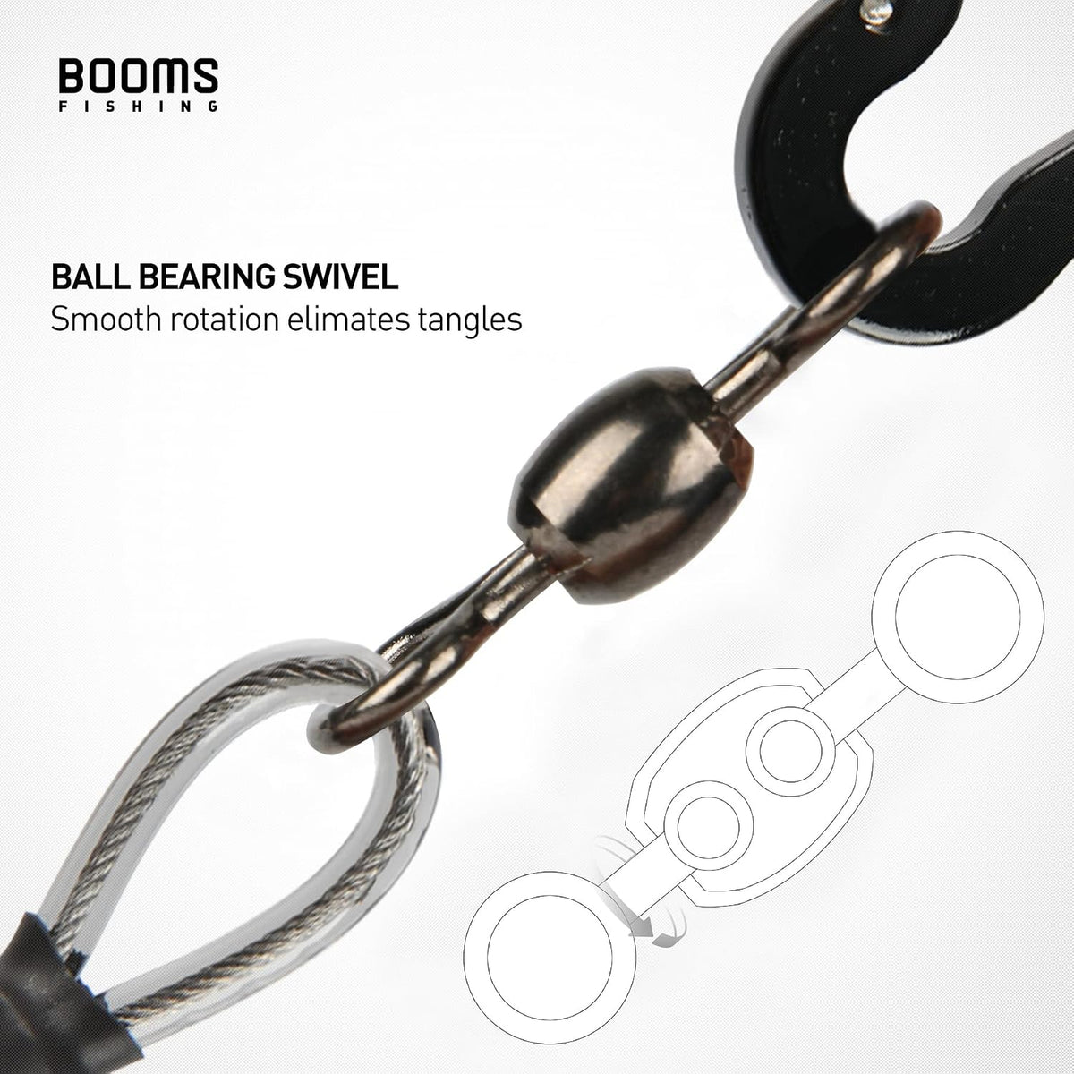 Booms Fishing T02 Fishing Pole Tether, Kayak Paddle Leash, Paddle Board Fishing Accessories, Heavy Duty Fishing Lanyard for Fishing Tools/Rods/Paddles