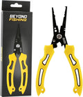 Beyond Fishing QuickRig Fishing Pliers – Multifunction Stainless Steel Split Ring Pliers for Fishing with Line Cutter & Crimper – Corrosion Resistant & Spring Loaded Design