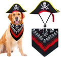 GOYOSWA Dog Pirate Costume, Dog Halloween Costumes Pirate Hat and Bandana Set Holiday Outfit Clothes for Small Medium Large Dogs Pets (Style A, Large)