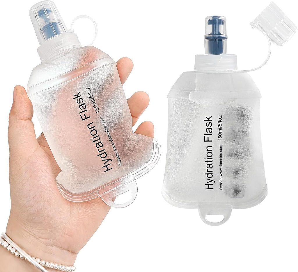 GUYI GYGYL Soft Flask Collapsible Water Bottle for Sports, 150ml White 2pcs