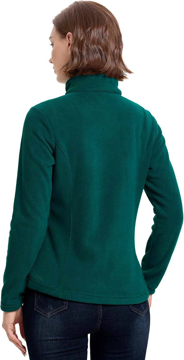 33,000ft Women's Polar Fleece Jacket Zip Up Lightweight Hiking Sweatshirt