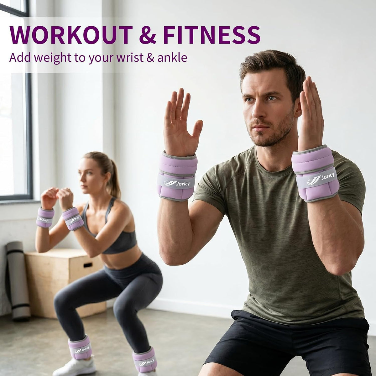Adjustable Ankle Weights for Women Men A Pair of 1-3/4/5/6/8/10/20LBS