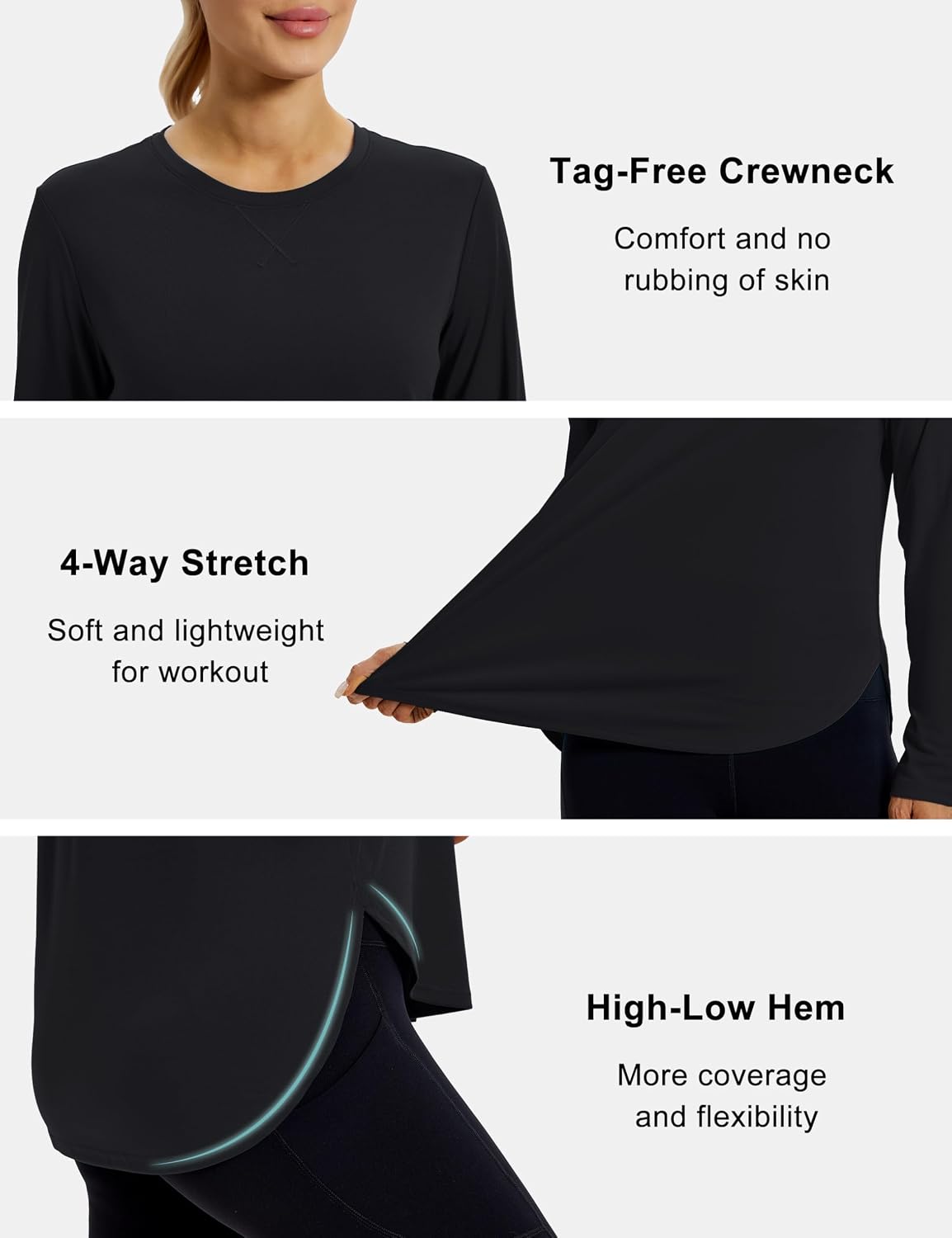 MAGCOMSEN Women's UPF 50+ Long Sleeve Shirt Moisture Wicking Top for Hiking