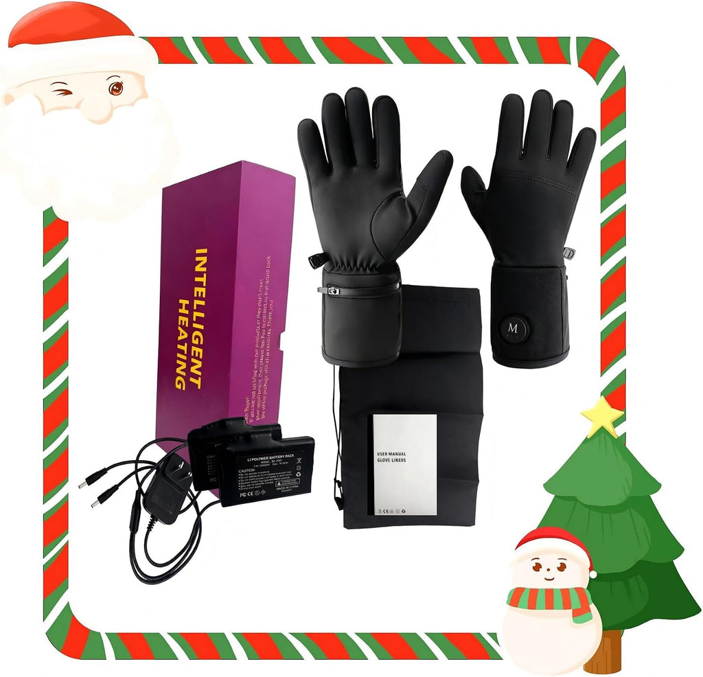 Rechargeable Heated Glove Liners Men Women, Thin Warm Winter Ski Liners(XL/XXL)