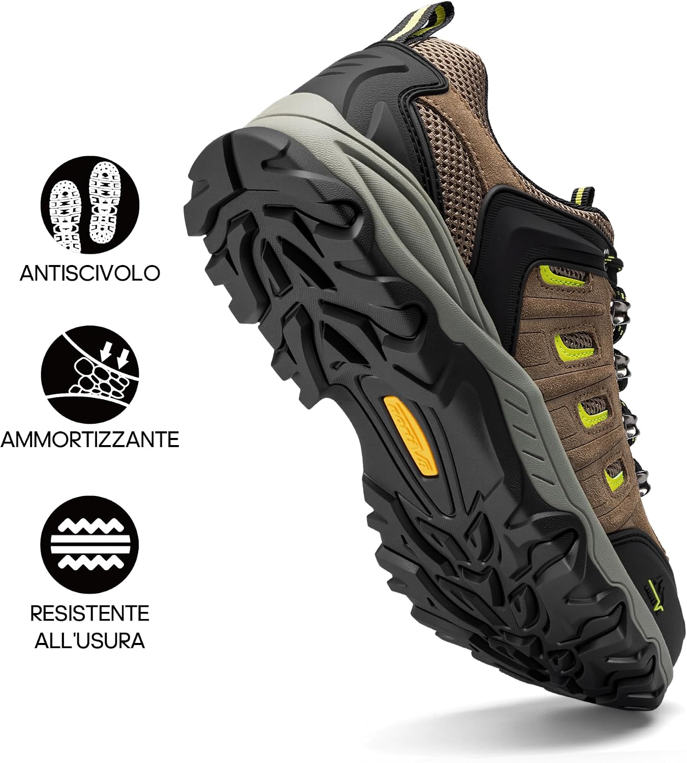 NORTIV 8 Men's Waterproof Hiking Shoes Leather