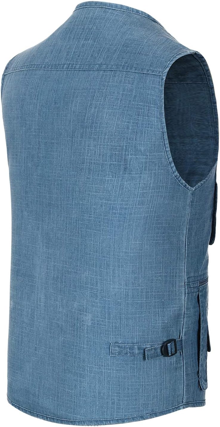 Spanye Mens Outdoor Fishing Vest Safari Travel Photography Vests Jacket Multi Pocket