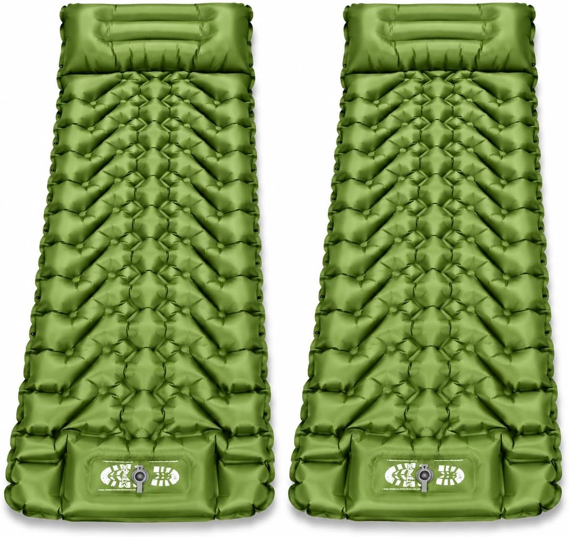 2 Pack Camping Sleeping Pad, 4 in Thick, 30 oz