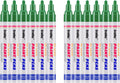 Green Paint Markers, 12 Pack Oil-Based Waterproof Quick Dry Permanent Paint Pen Set for Rocks Painting, Wood, Fabric, Plastic, Canvas, Glass, Mugs, Metal, Tire, Stone, DIY Craft