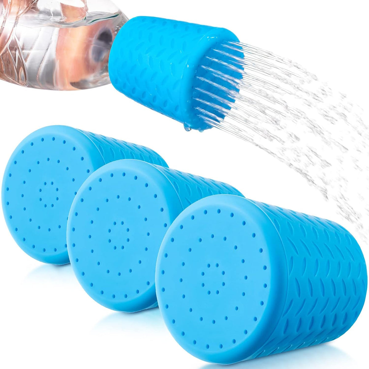 Remerry Bottle Shower Attachment for Dogs,Sky Blue, Light Green, Orange