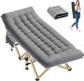 Folding Camping Cot with Mattress for Adults,28" Wide,600LBS