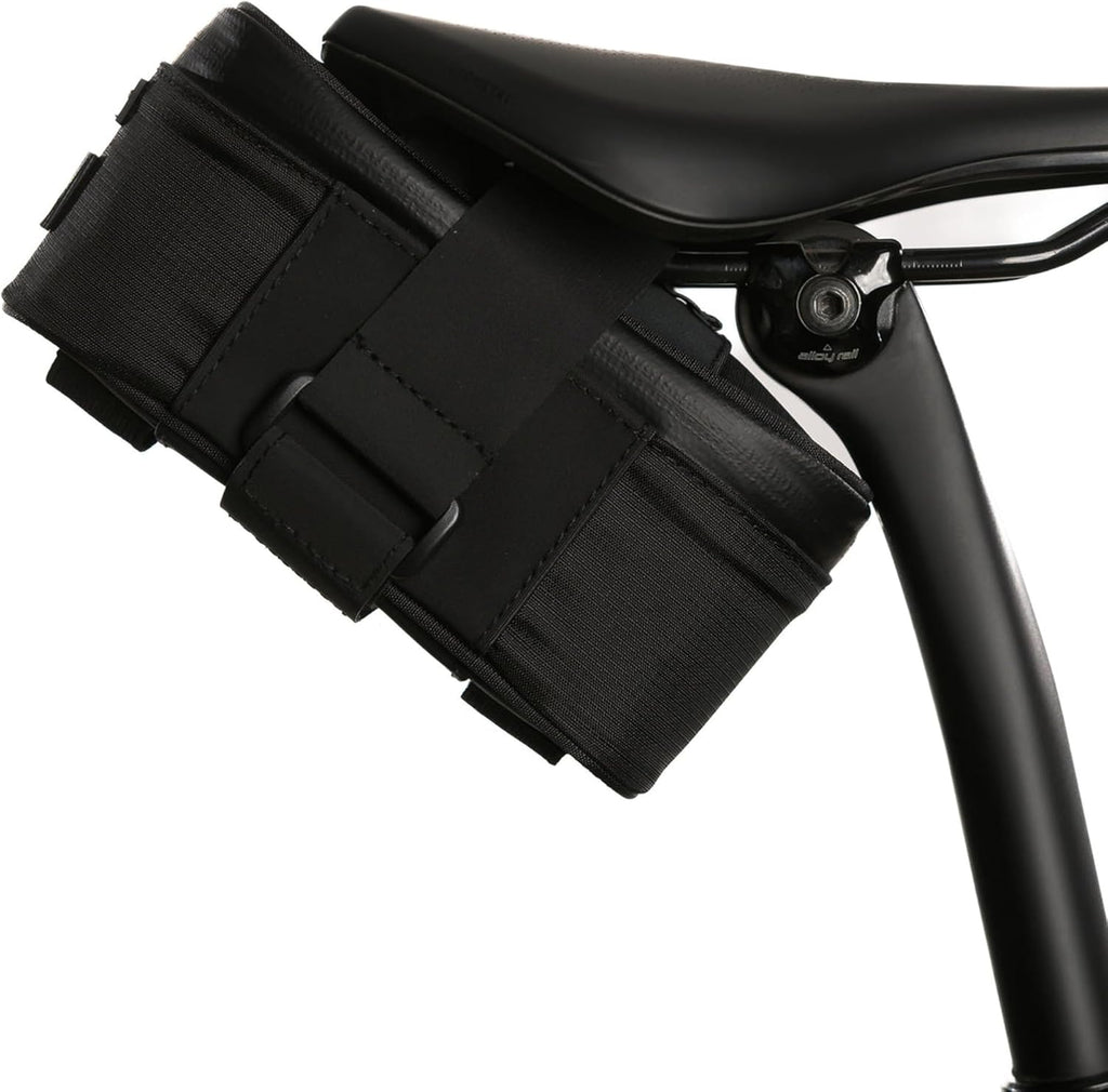 ALMSTHRE Signature Bike Saddle Bag – Cosmic Blue | 0.5L Bike Seat Bag (3" x 5.25" x 2") | Water-Resistant Ripstop, Waterproof Zipper, Internal Pocket | Durable Under Seat Storage