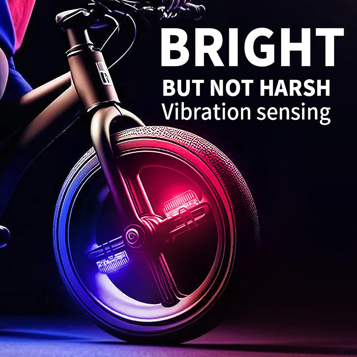 Bike Wheel Lights Rechargeable 4pack, Adults Kids Bike Lights for Wheels 7-Color Variable, Motion Sensor,Fit All Wheel Sizes of Bike,Toddler Balance Bicycle, E-Bike,Waterproof
