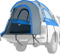 JOYTUTUS Truck Tent, Portable Truck Bed Tent for 5.5'-5.8' with Rainfly, Truck Tent with Fiberglass Pole, Waterproof PU2000mm Double Layer for 2 Person - Blue