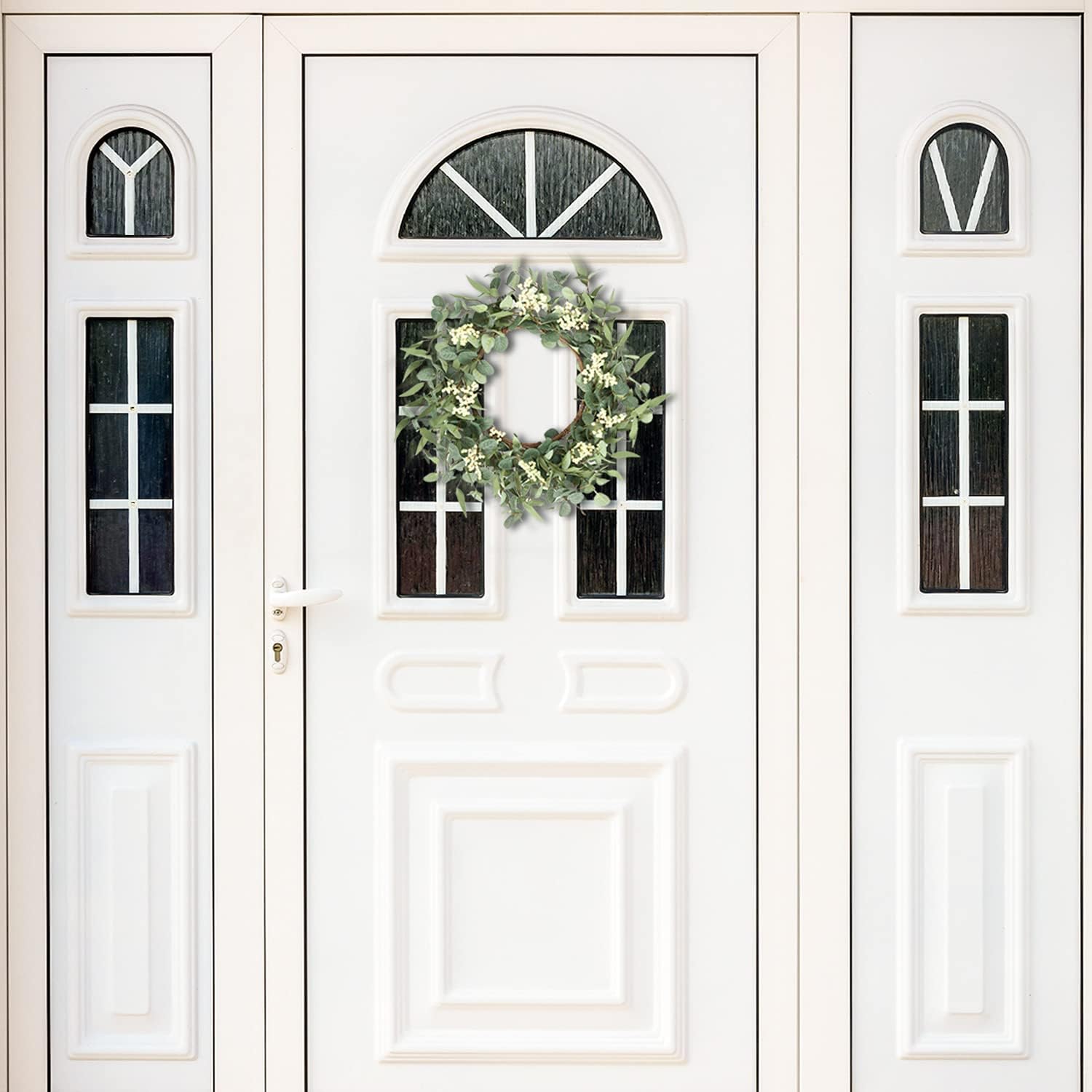 Pinkpum 20'' Eucalyptus Wreath for Front Door Porch Decor, Spring Summer