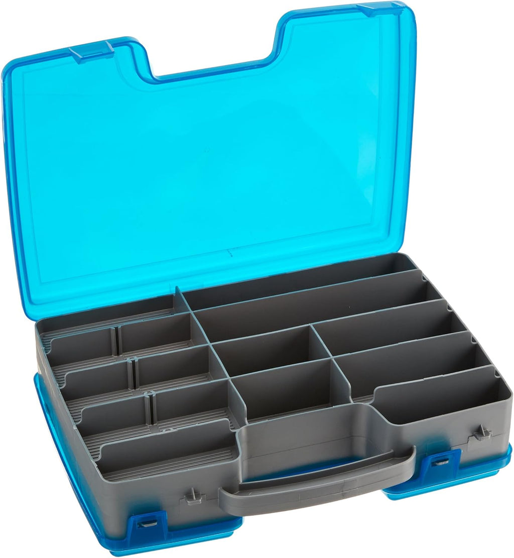 Plano Large 2 Sided Tackle Box, Metallic Gray & Blue, Medium