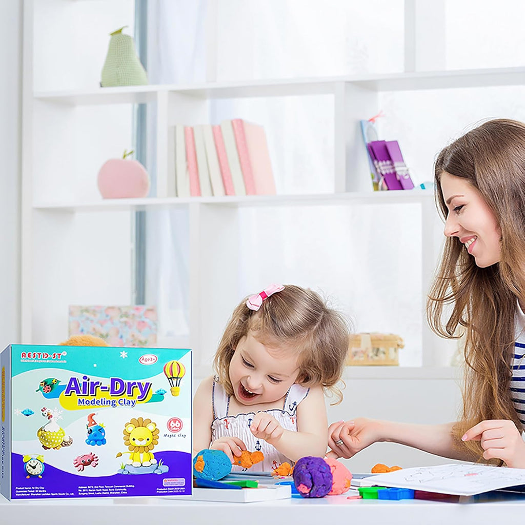 Aestd-ST Air Dry Clay 66 Colors, Modeling Clay for Kids, DIY Magic Clay