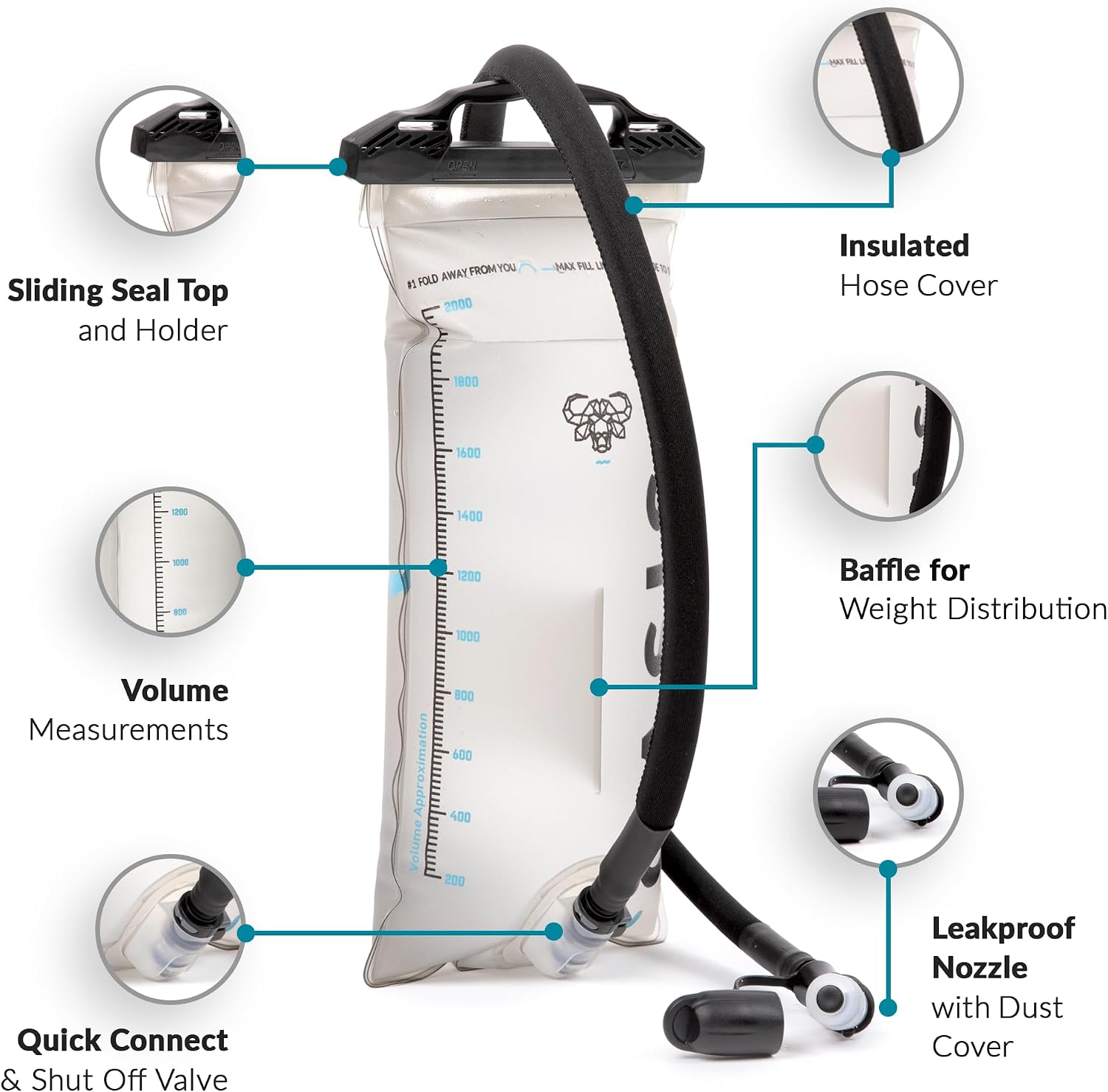 Water Buffalo Oasis 2L and 3L Hydration Bladder