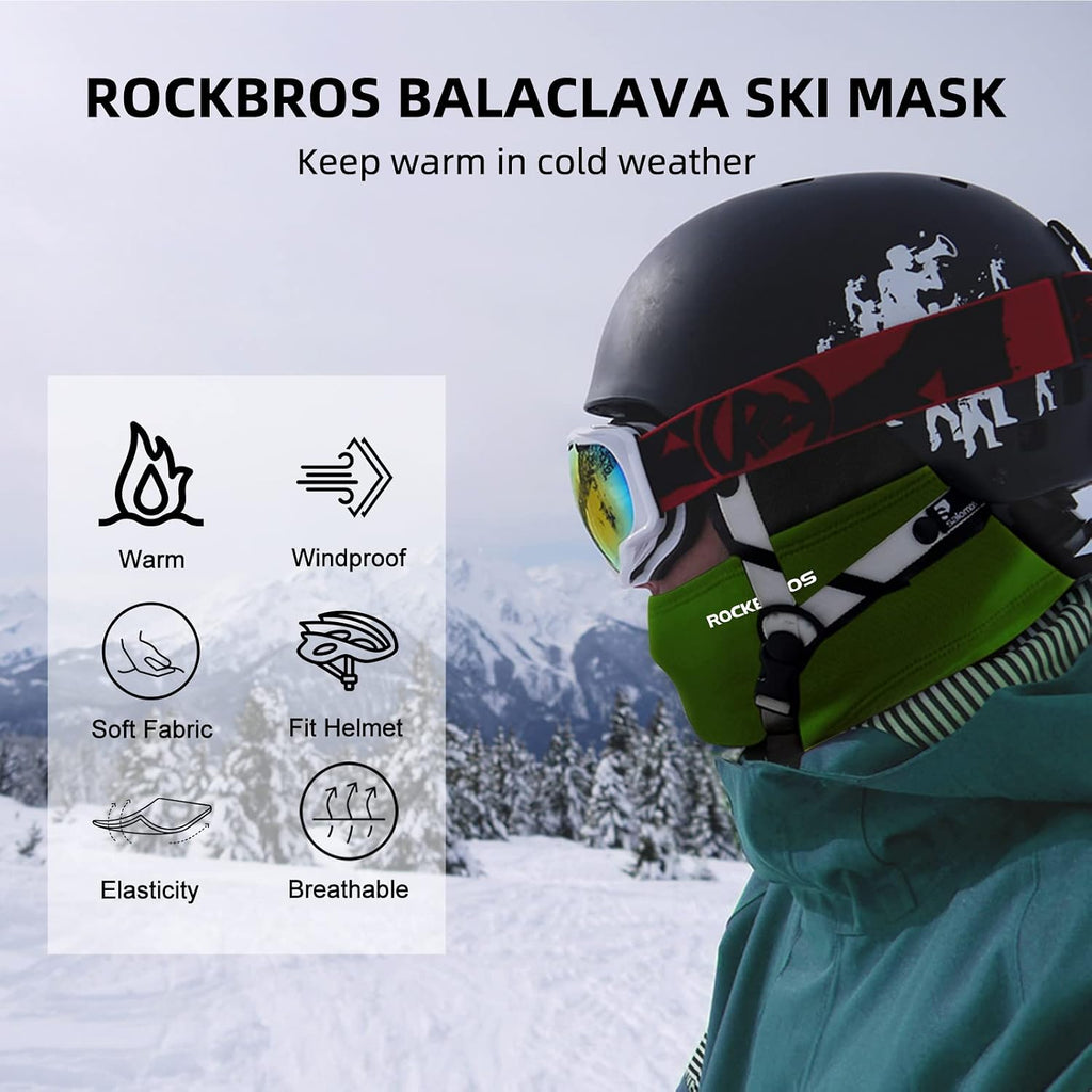 ROCKBROS Windproof Thermal Balaclava Ski Mask for Men and Women Cycling
