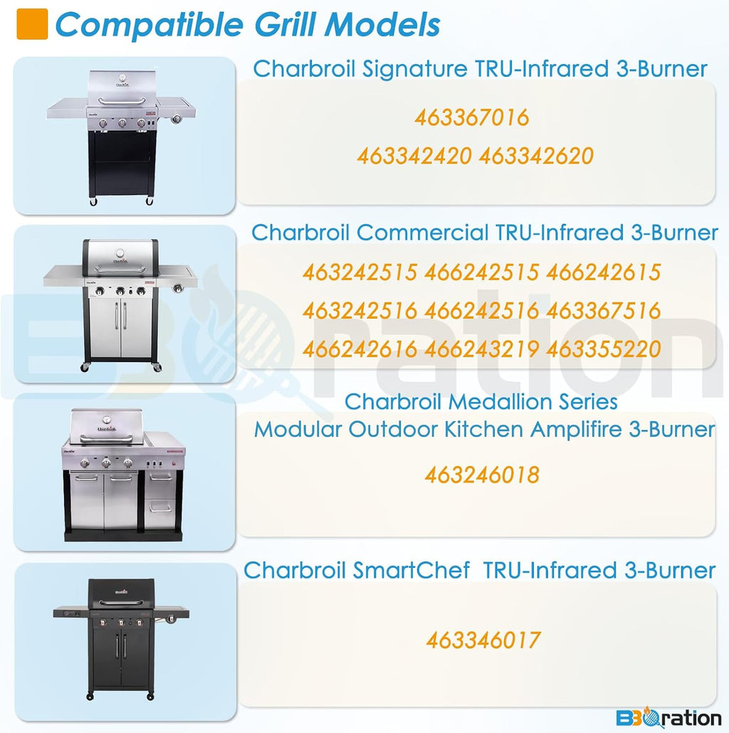 G474-0017-W2 17" Grill Grate for Charbroil TRU Infrared 3-Burner 463242516 466242515 466242516 466242615 466242616 463243016 463355220 463342420 for Charbroil Grill Replacement Parts