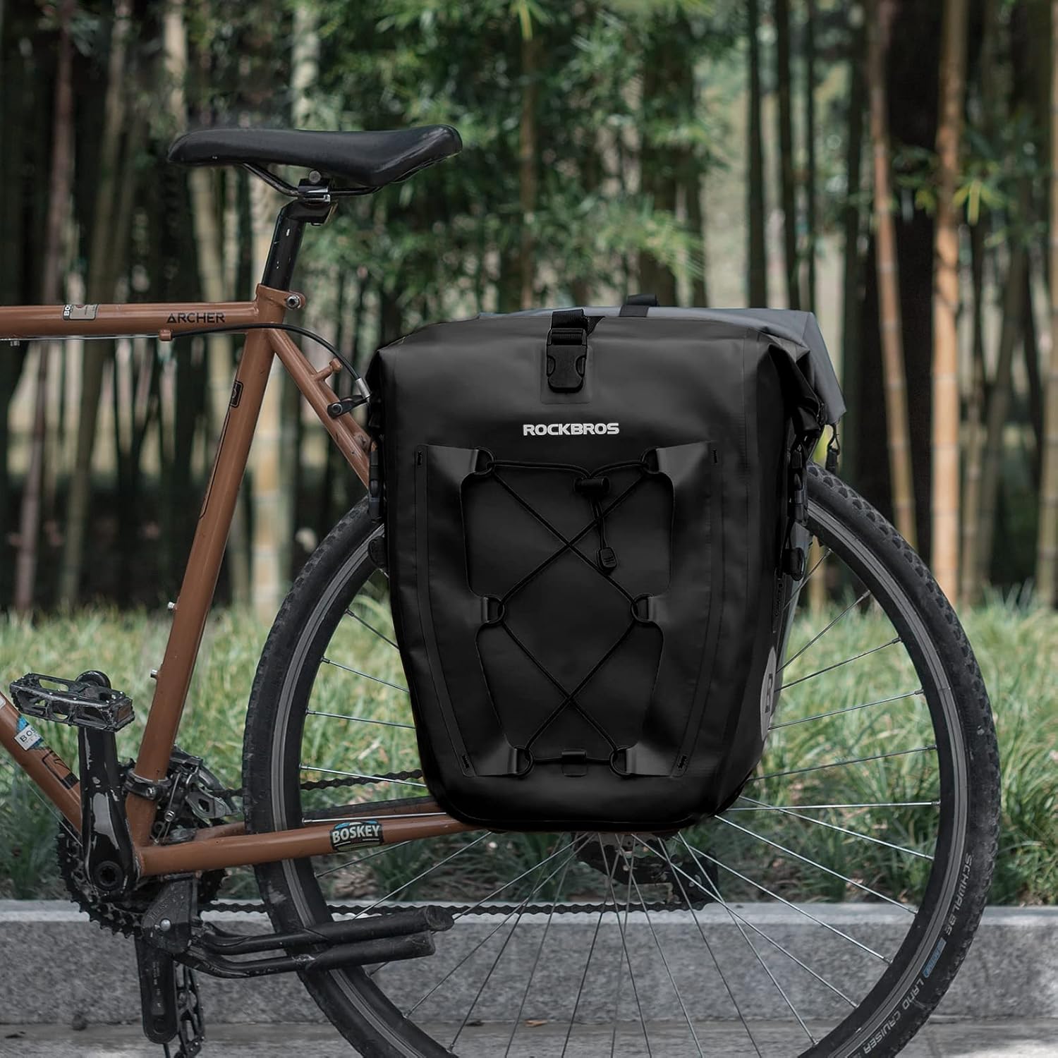 ROCKBROS Bike Panniers Waterproof Max 30L Capacity Cycling Traveling 1 Pack
