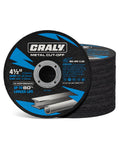 CRALY 4-1/2 Inch Cut-Off Wheels for Cutting Metal & Stainless Steel, Professional Grade Ultra Thin Metal Cutting Disc for Angle Grinder & Die Grinder, 7/8 in Arbor, 50-Pack(30111501-50)