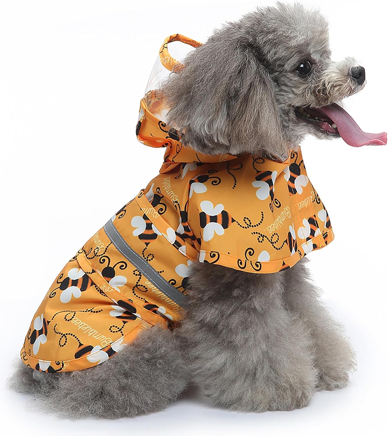 Dog Raincoat Hooded Reflective Waterproof Slicker Poncho