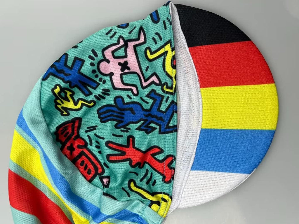 Funny Cycling Cap - Polyester Cartoon Cycling Hat-Under Helmet - Cycling Helmet Liner Breathable&Sweat Uptake