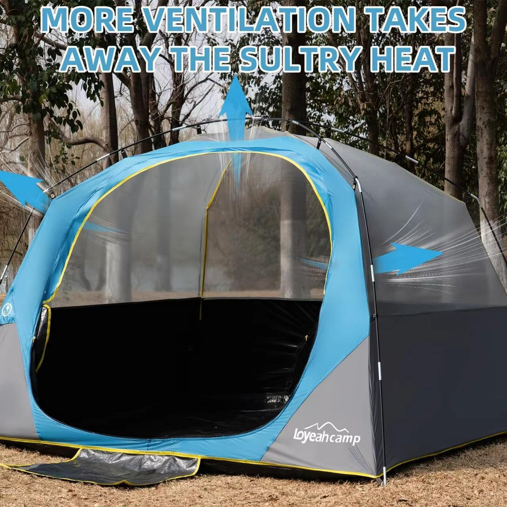 LOYEAHCAMP Tent 4/6 Person Blackout Camping Tent with Rainfly