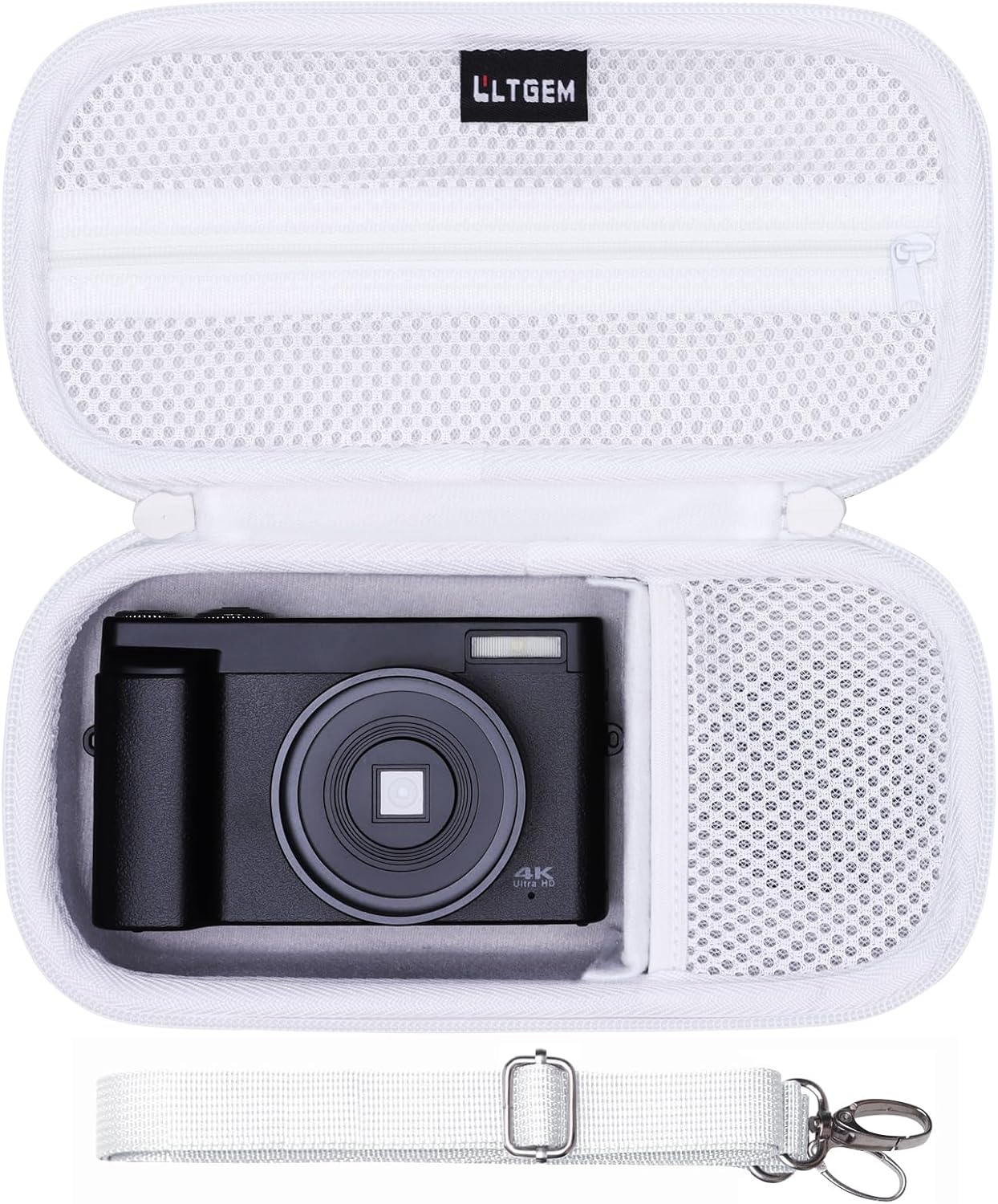 4K Digital Camera Case for Duluvulu/W & O/Gavonde/VJIANGER/FACLAM White