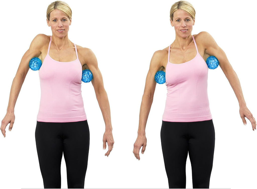 OPTP Franklin Method Small Blue Textured Ball Set – Massage Balls, 3 1/7"