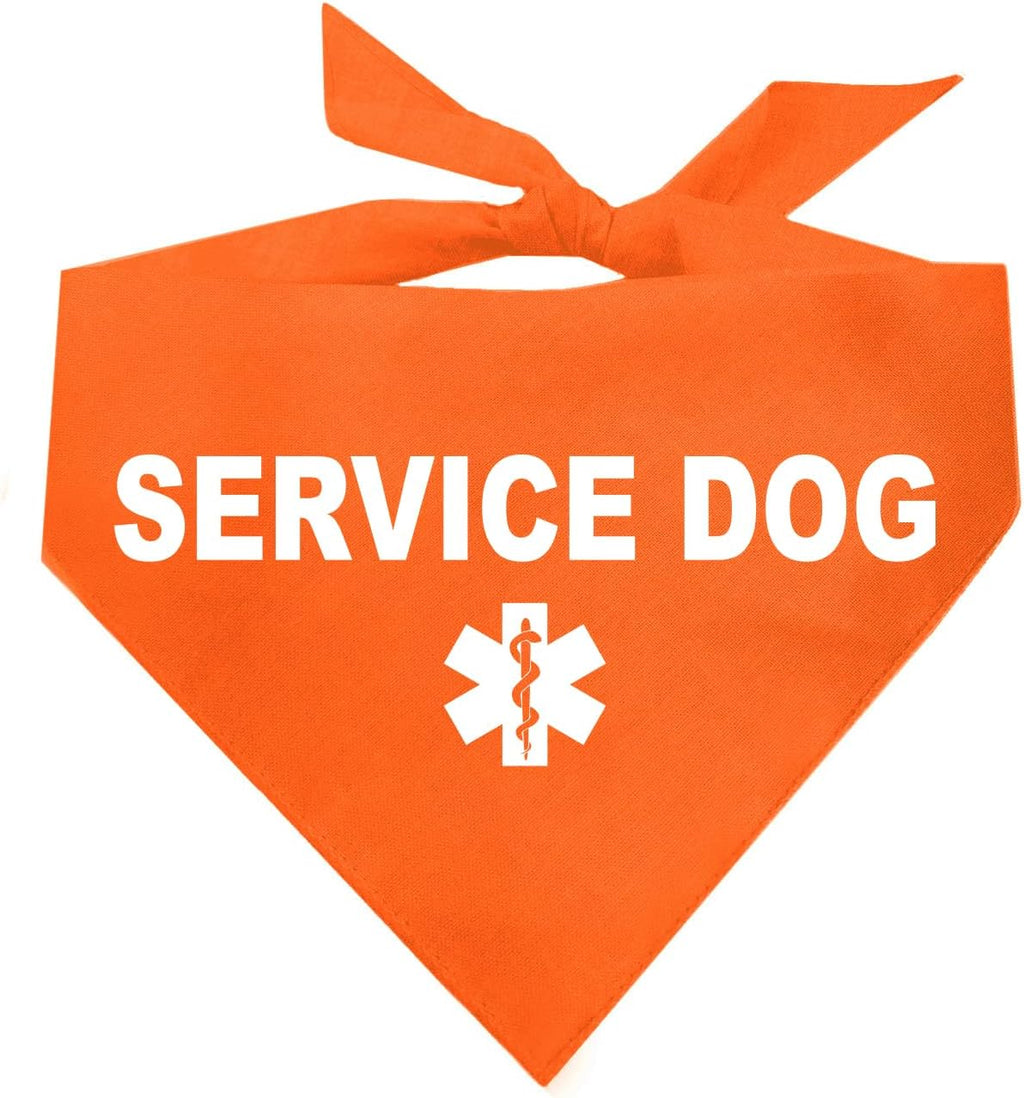 Service Dog Dog Bandana | 100% Cotton Tie Dye Triangle |Service Dog | Working Animal | Assistance | One Size | Black Scrunch (307)