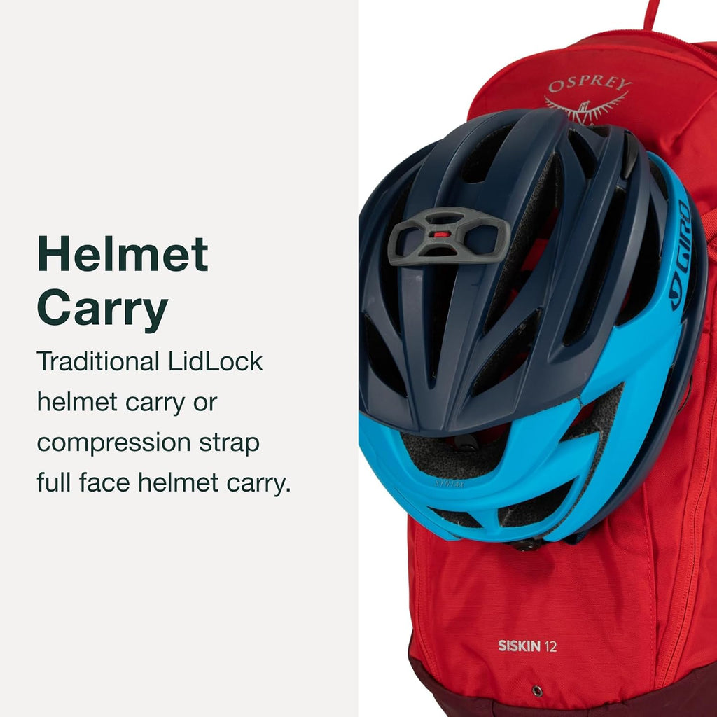 Osprey Siskin 12L Men's Biking Backpack with Hydraulics Reservoir, Black