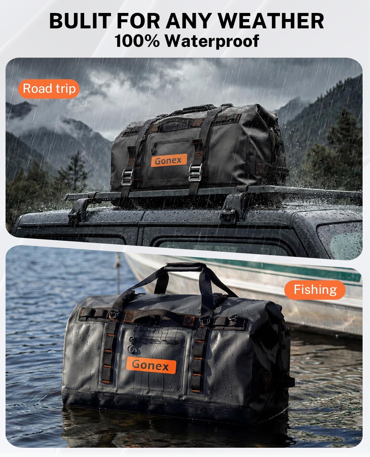 Gonex Waterproof Duffel Bag, 150L Heavy Duty Dry Bag, Reinforced Bottom
