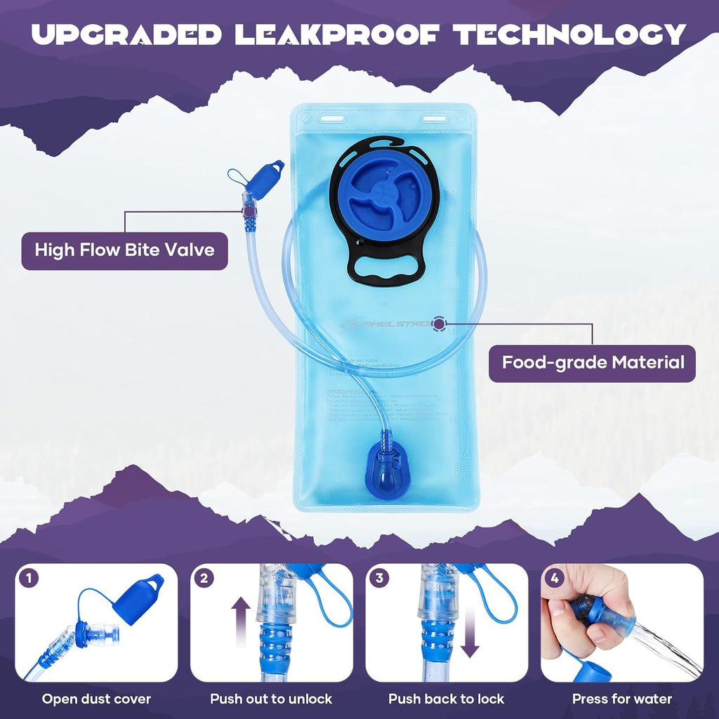 Maelstrom Lightweight Hydration Hiking Backpack with 2L/3L Water Bladder